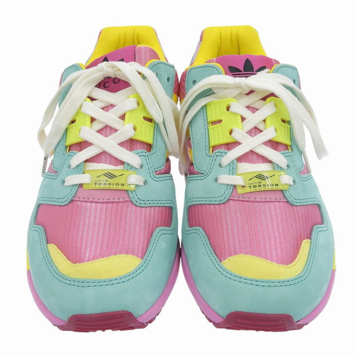 Pristine GUCCI×adidas sneakers TORSION ZX8000 Pink multi Suede leather Women 22.5 722212