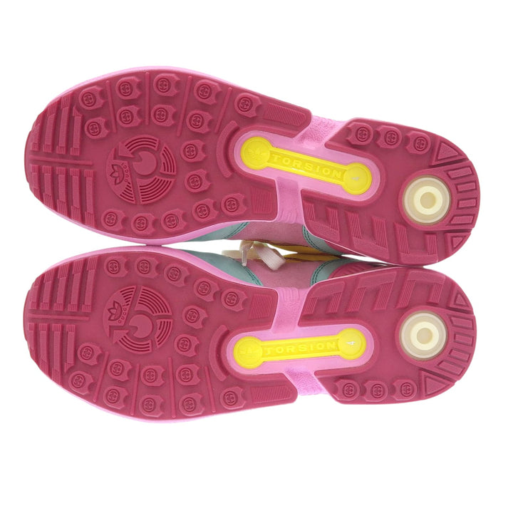 Pristine GUCCI×adidas sneakers TORSION ZX8000 Pink multi Suede leather Women 22.5 722212