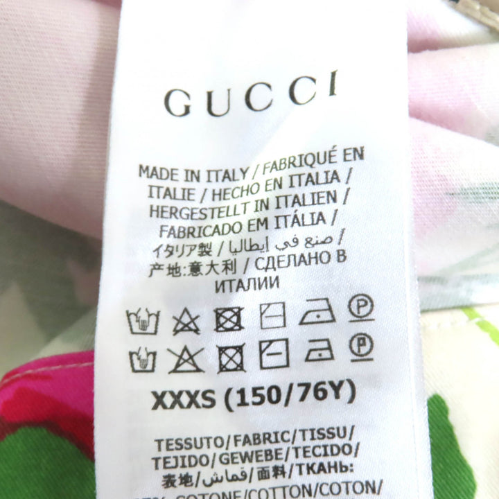 Excellent GUCCI Ken Scott hoodie Rose print half-zip hooded anorak hoodie 650618
