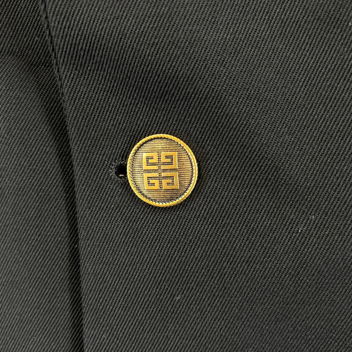 Great GIVENCHY tailored jacket logo button single black mens 46 BM305S11YE