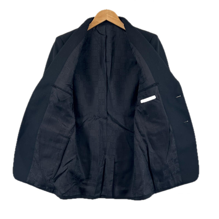 Great GIVENCHY tailored jacket logo button single black polyester mens 46 BM305S11YE