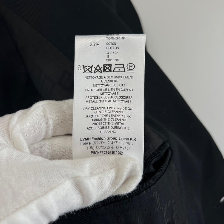 Great GIVENCHY tailored jacket logo button single black polyester mens 46 BM305S11YE