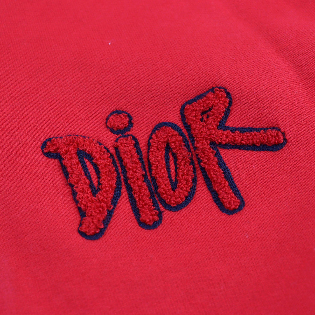 Discounted Very Good DIOR SHAWN STUSSY hoodie Red series cotton mens M 183J653A0531