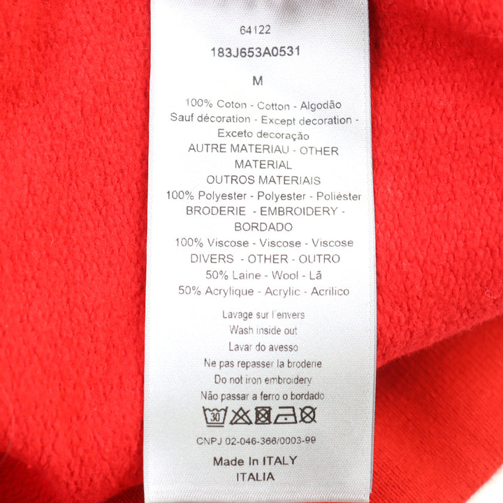 Discounted Very Good DIOR SHAWN STUSSY hoodie Red series cotton mens M 183J653A0531