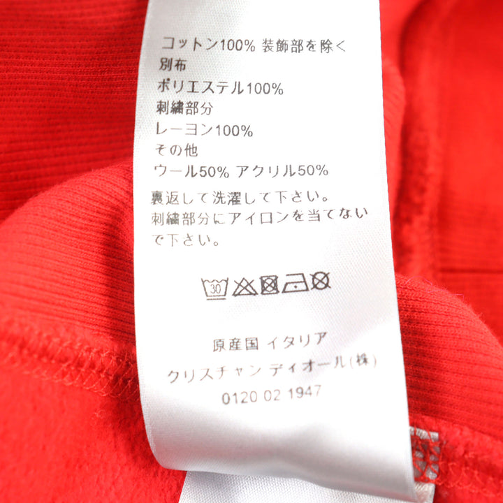 Discounted Very Good DIOR SHAWN STUSSY hoodie Red series cotton mens M 183J653A0531