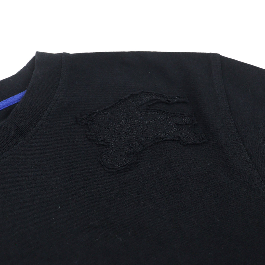 Excellent BURBERRY T-shirt Logo embroidered with Equestrian Knight patch mens XS
