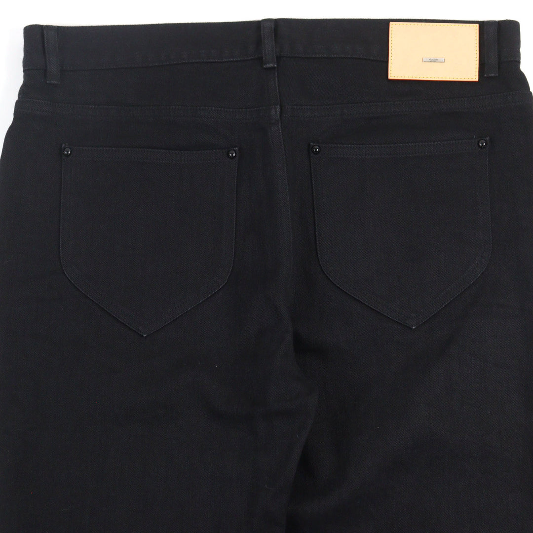 Great LOUIS VUITTON Slim stretch denim pants Logo button 34 HID70W