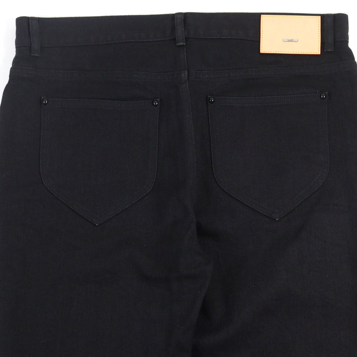 Great LOUIS VUITTON Slim stretch denim pants Logo button 34 HID70W