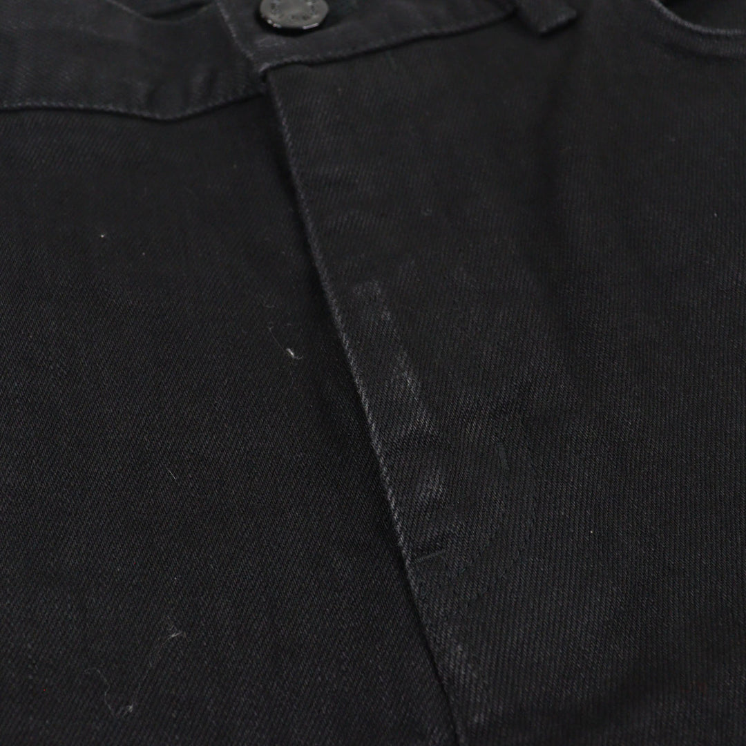 Great LOUIS VUITTON Slim stretch denim pants Logo button 34 HID70W