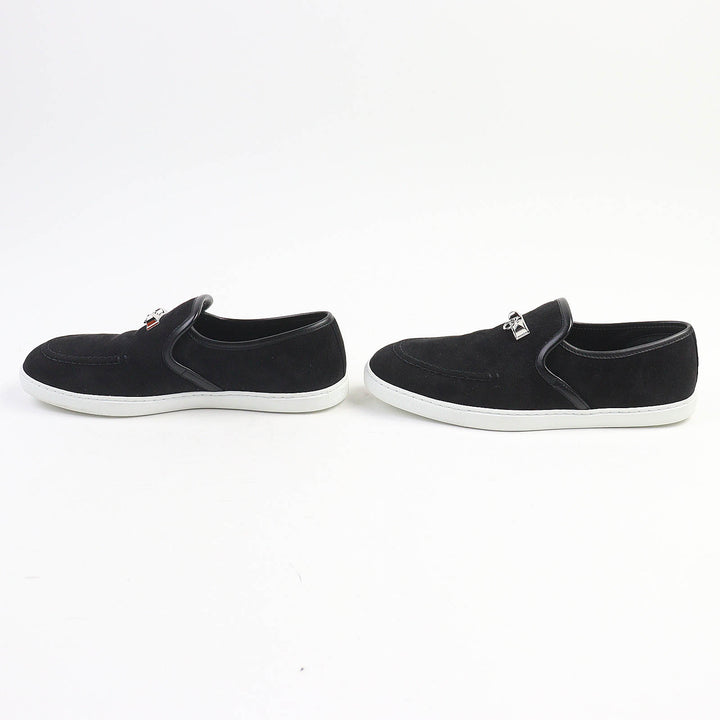 Great HERMES sneakers Jules Medor moccasins black Suede leather Women 38