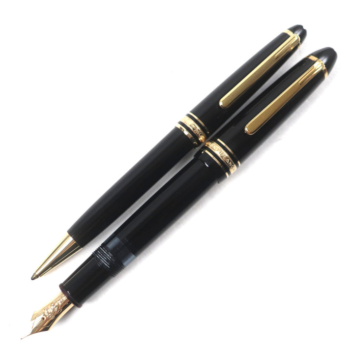 Excellent MONTBLANC fountain pen Meisterstück Classic No.146 Black gold 14K mens