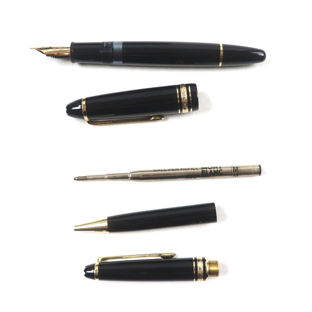 Excellent MONTBLANC fountain pen Meisterstück Classic No.146 Black gold 14K mens