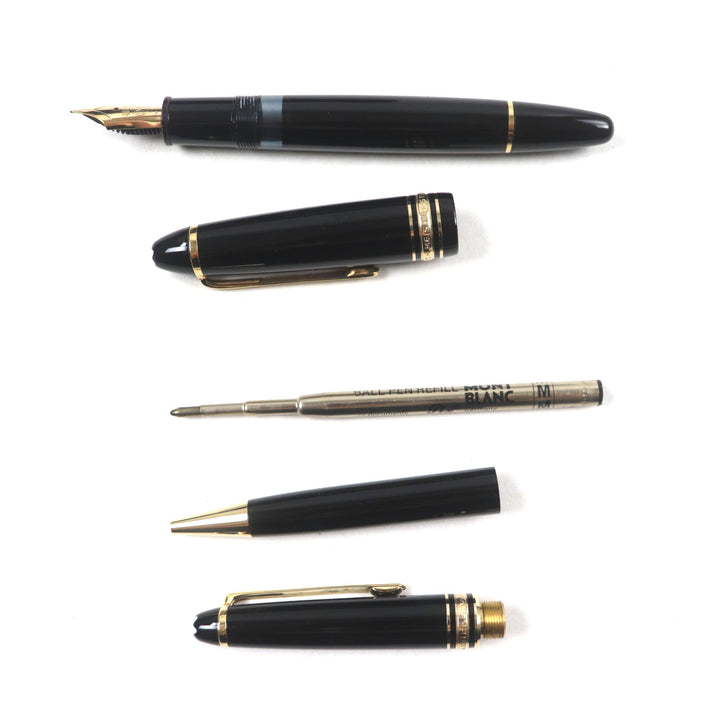 Excellent MONTBLANC fountain pen Meisterstück Classic No.146 Black gold 14K mens