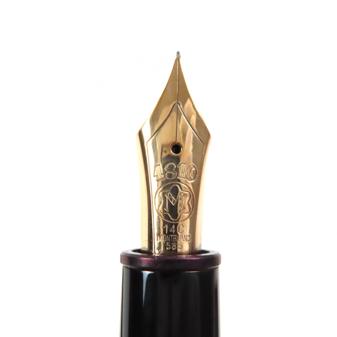 Excellent MONTBLANC fountain pen Meisterstück Classic No.146 Black gold 14K mens