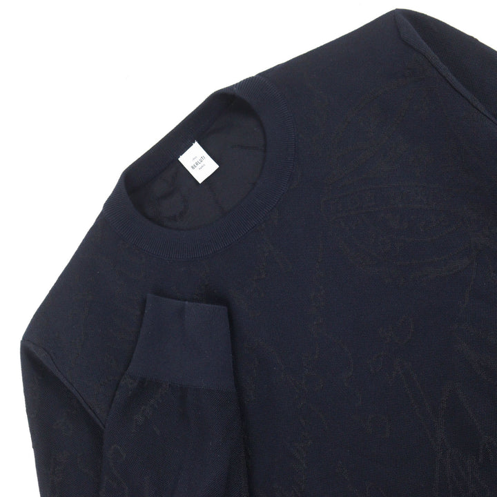 Great BERLUTI knit Navy system cotton mens M R24KRL150YWCC