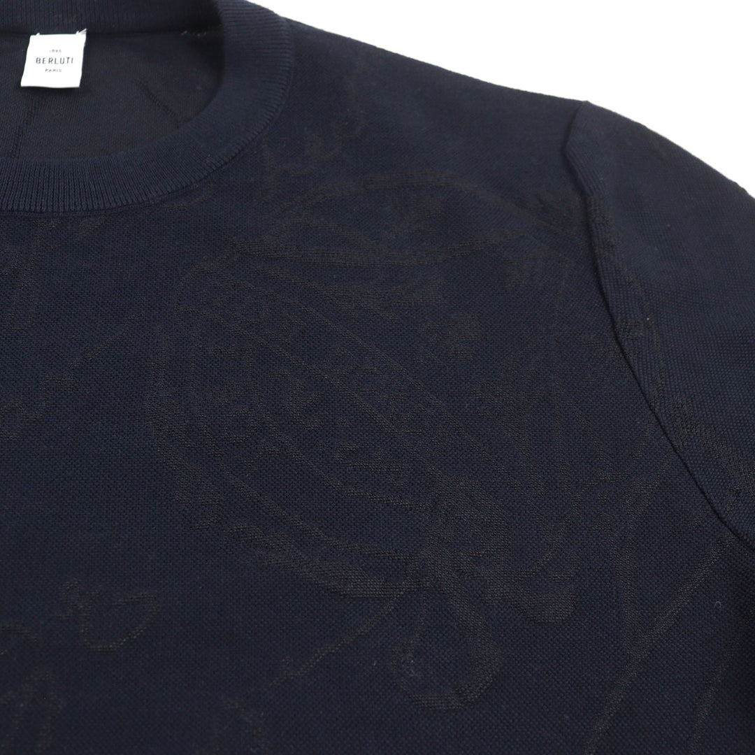 Great BERLUTI knit Navy system cotton mens M R24KRL150YWCC