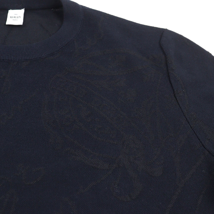 Great BERLUTI knit Navy system cotton mens M R24KRL150YWCC