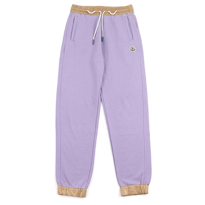 Excellent MONCLER Pants SWEATBOTTOM Purple beige cotton mens M