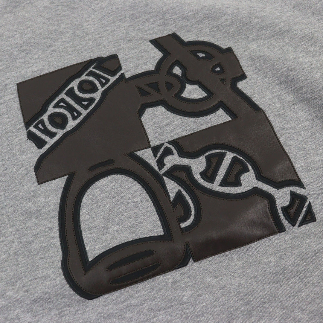 Excellent HERMES sweat Metallerie au Carre Gray cotton mens M 467810HA