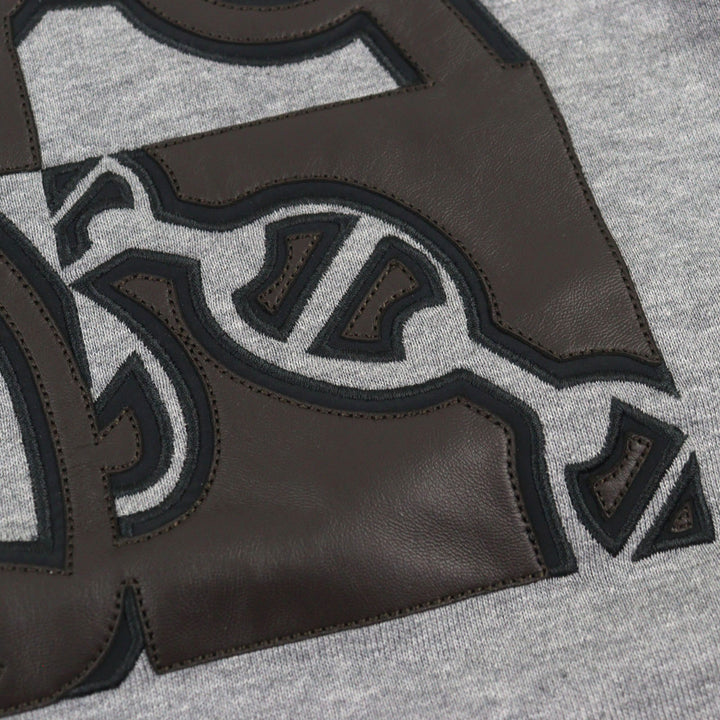 Excellent HERMES sweat Metallerie au Carre Gray cotton mens M 467810HA