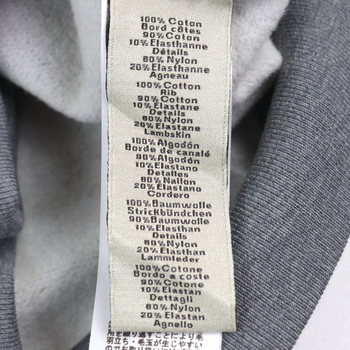 Excellent HERMES sweat Metallerie au Carre Gray cotton mens M 467810HA