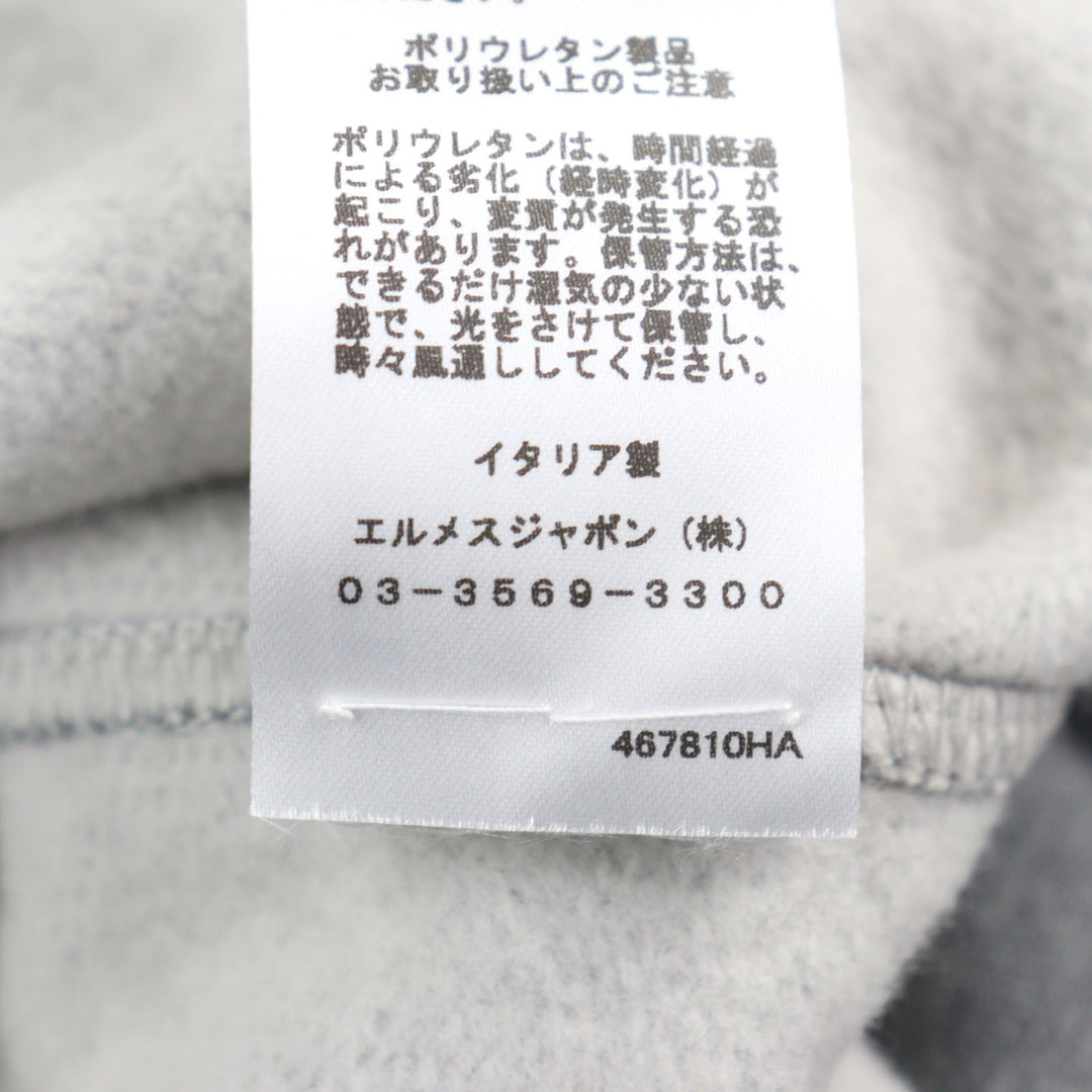 Excellent HERMES sweat Metallerie au Carre Gray cotton mens M 467810HA