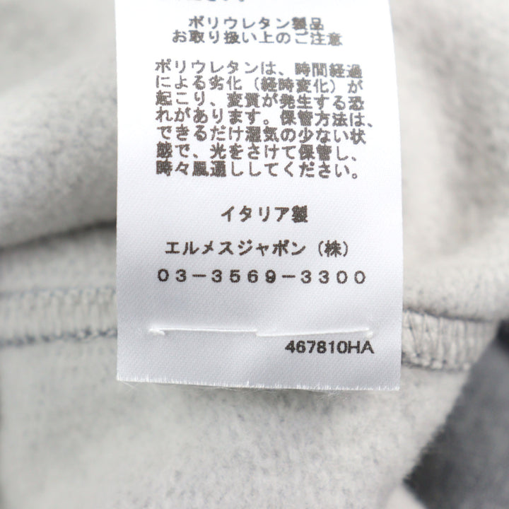 Excellent HERMES sweat Metallerie au Carre Gray cotton mens M 467810HA