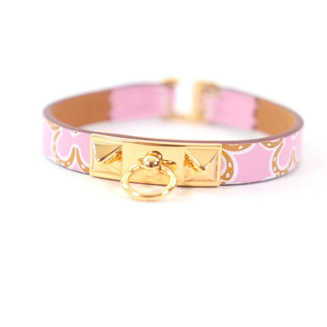Pristine HERMES bracelet Rival Mini Lucky Daisy Vaux Swift Women