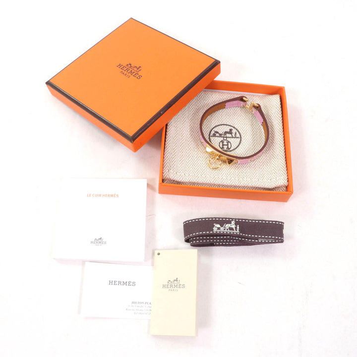 Pristine HERMES bracelet Rival Mini Lucky Daisy Vaux Swift Women