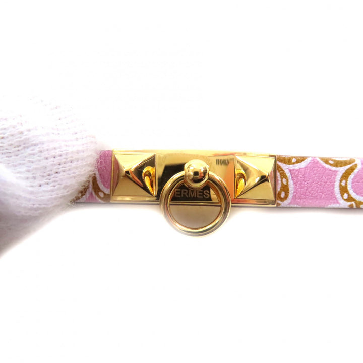 Pristine HERMES bracelet Rival Mini Lucky Daisy Vaux Swift Women