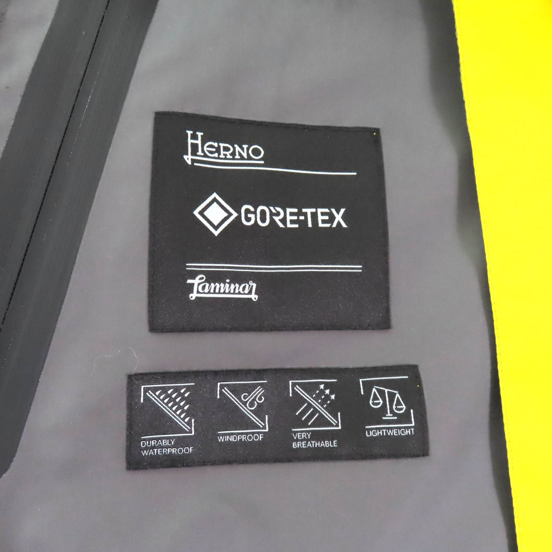 Pristine Herno Nylon jacket GORE-TEX yellow polyester Women 42 GA007DL