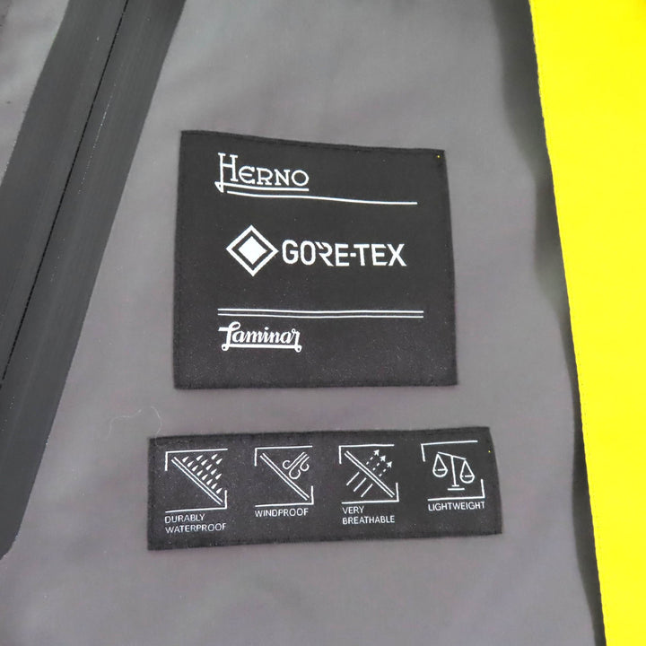 Pristine Herno Nylon jacket GORE-TEX yellow polyester Women 42 GA007DL