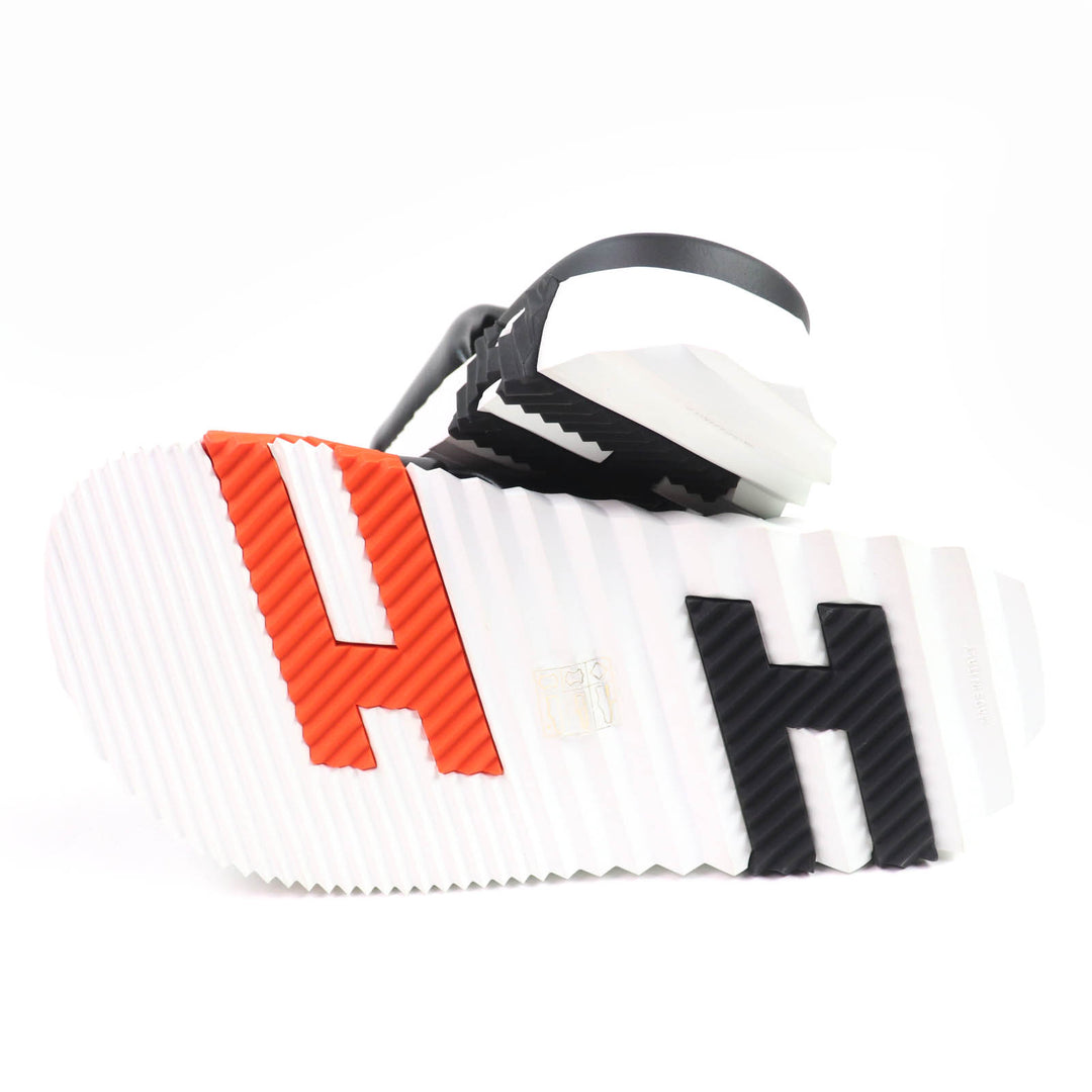 Pristine HERMES Sandals infrastructure H logo leather flats black Women 35.5