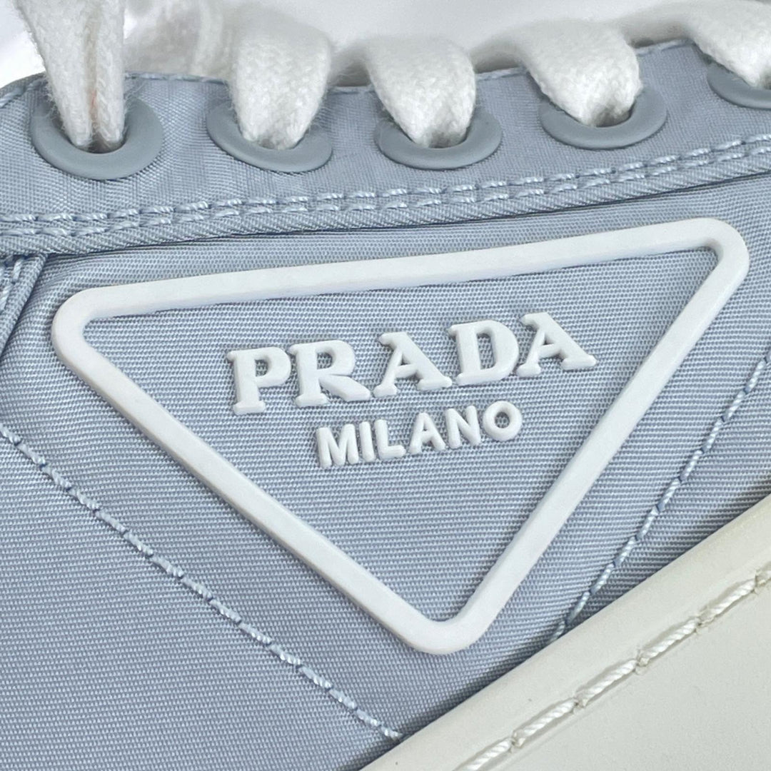 Great PRADA sneakers Re-Nylon double wheel triangle logo blue Nylon Women 35.5