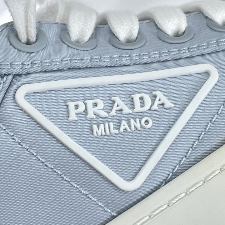 Great PRADA sneakers Re-Nylon double wheel triangle logo blue Nylon Women 35.5