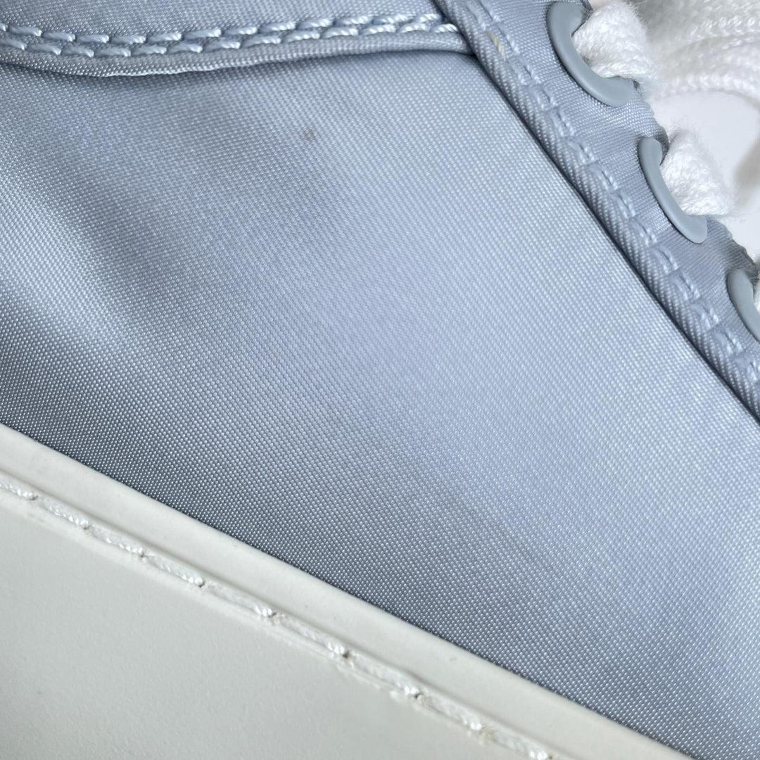 Great PRADA sneakers Re-Nylon double wheel triangle logo blue Nylon Women 35.5