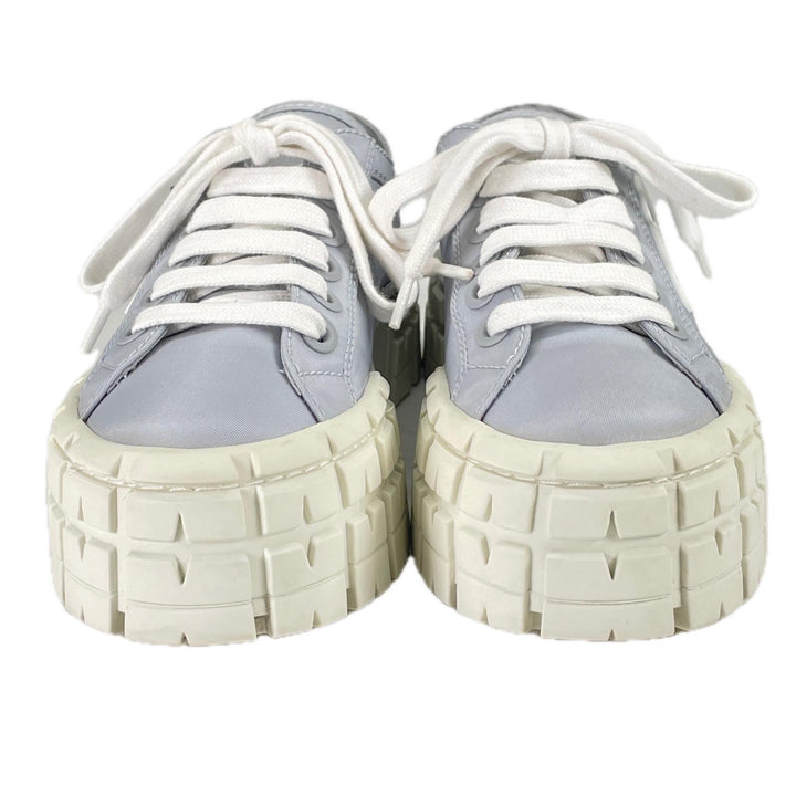 Great PRADA sneakers Re-Nylon double wheel triangle logo blue Nylon Women 35.5