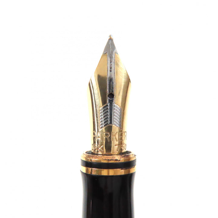 Very Good PARKER fountain pen Duofield Marble Red International 18K