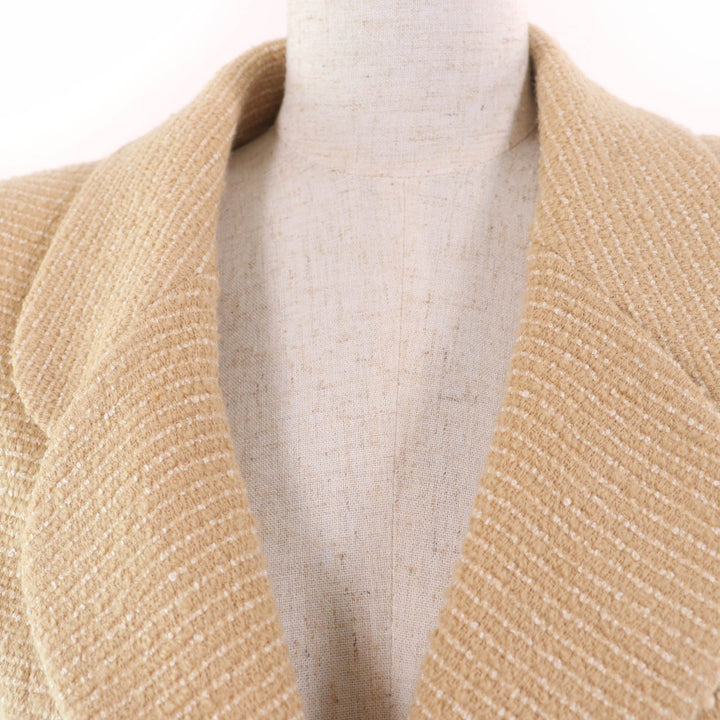 Great CHANEL two-piece set COCO Mark Tweed beige Women 38 02C P18870V10901