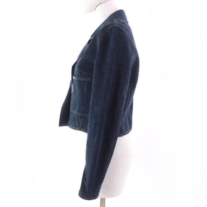 Great CHANEL Denim Jacket Indigo cotton Women