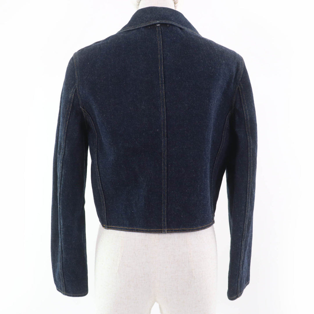 Great CHANEL Denim Jacket Indigo cotton Women