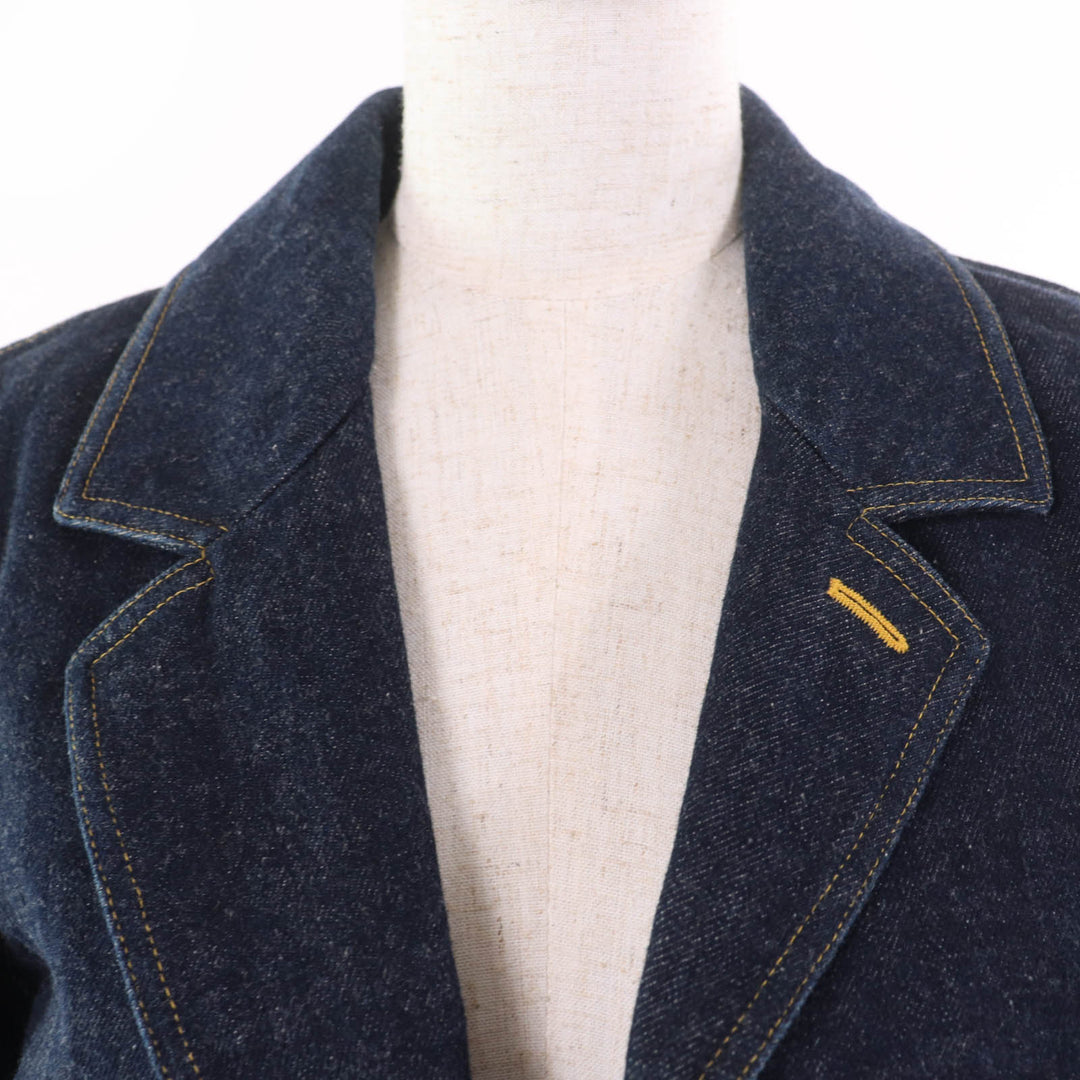Great CHANEL Denim Jacket Indigo cotton Women