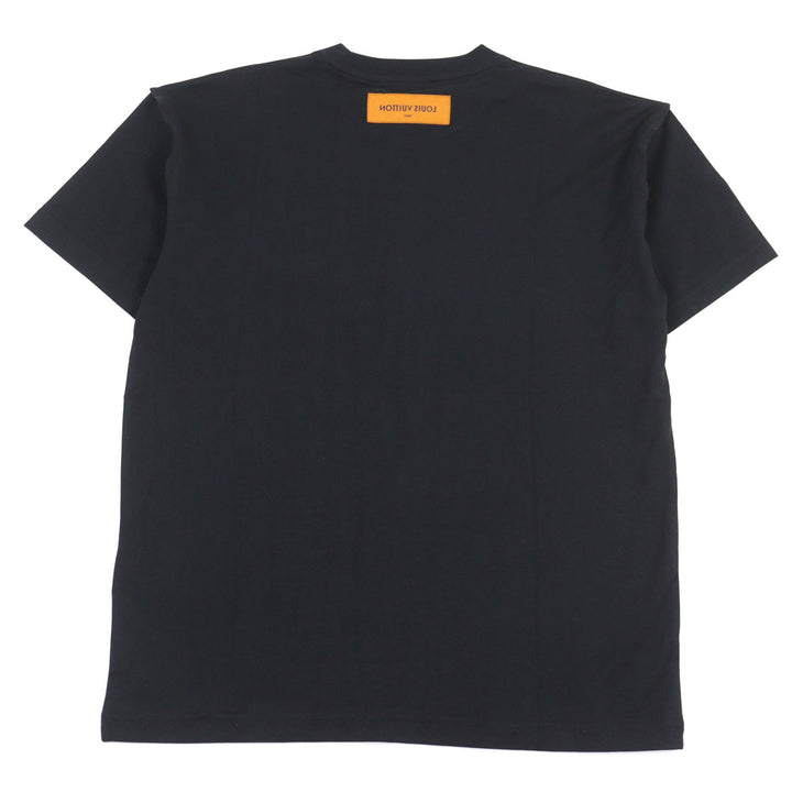 Pristine LOUIS VUITTON Short sleeve T-shirt Black White cotton mens S HOY10W