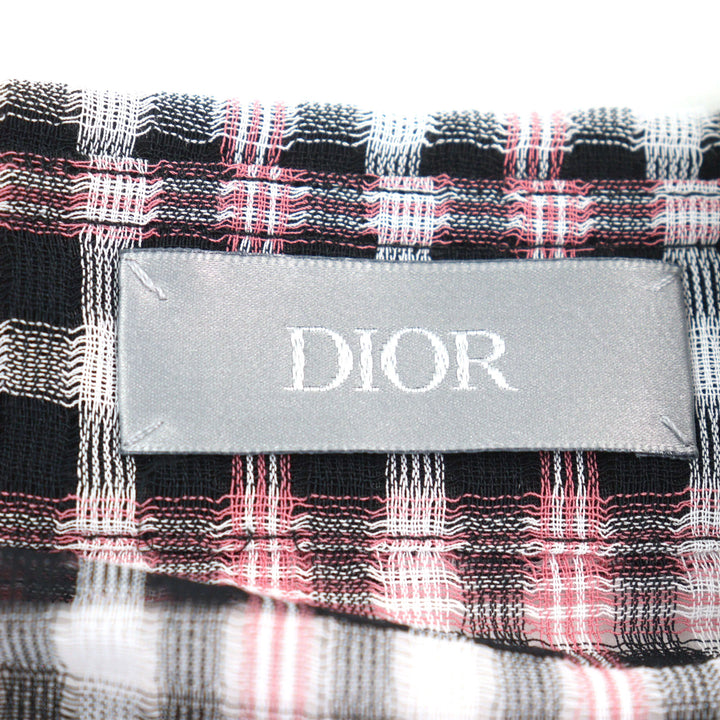 Excellent DIOR Long sleeve shirt pink black white cotton mens 38 293C516A5571
