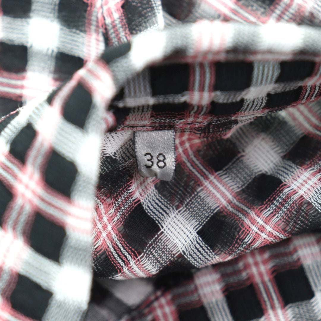 Excellent DIOR Long sleeve shirt pink black white cotton mens 38 293C516A5571