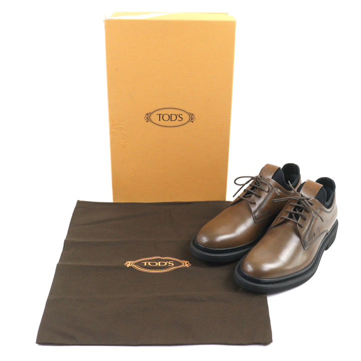 Pristine TOD’S Leather shoes ALL.NEOPRENE URBAN Brown leather mens 5