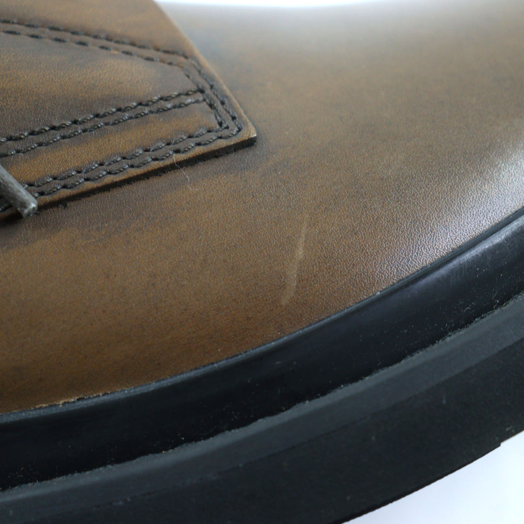 Pristine TOD’S Leather shoes ALL.NEOPRENE URBAN Brown leather mens 5