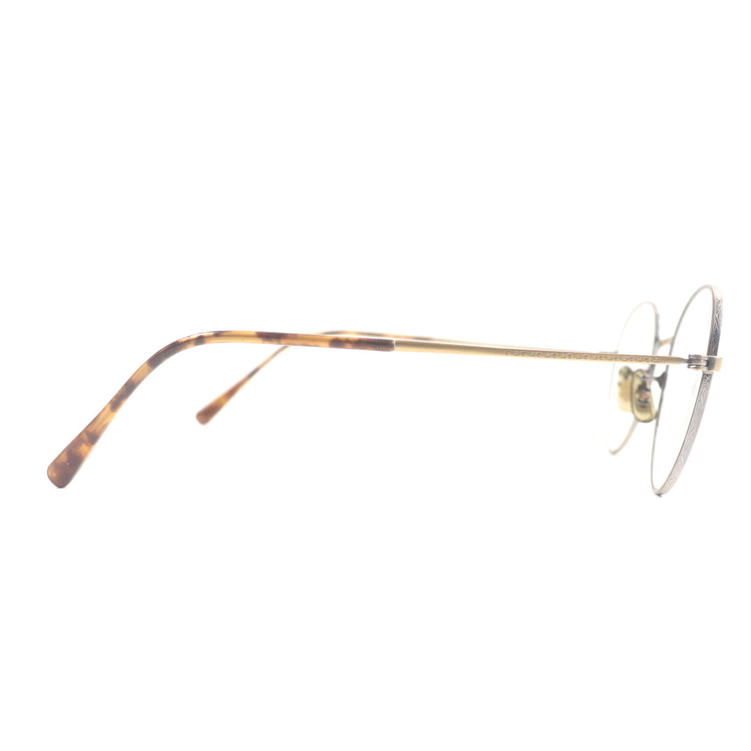 Pristine OLIVER PEOPLES Glasses Lafferty AG Antique Gold Clear Brown mens