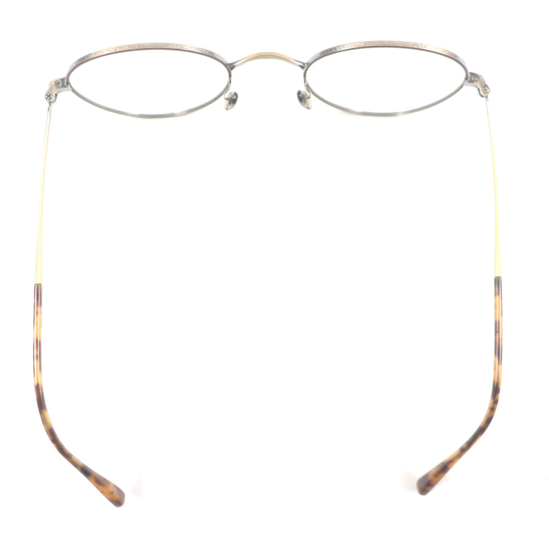 Pristine OLIVER PEOPLES Glasses Lafferty AG Antique Gold Clear Brown mens