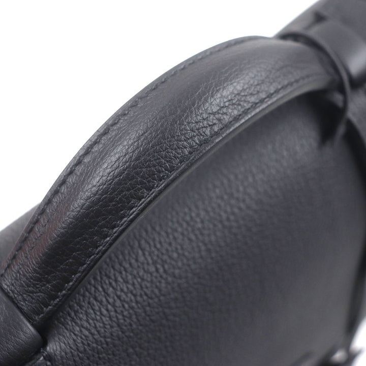 Pristine HERMES Briefcase Sac Adepeche 38 black Togo Leather mens
